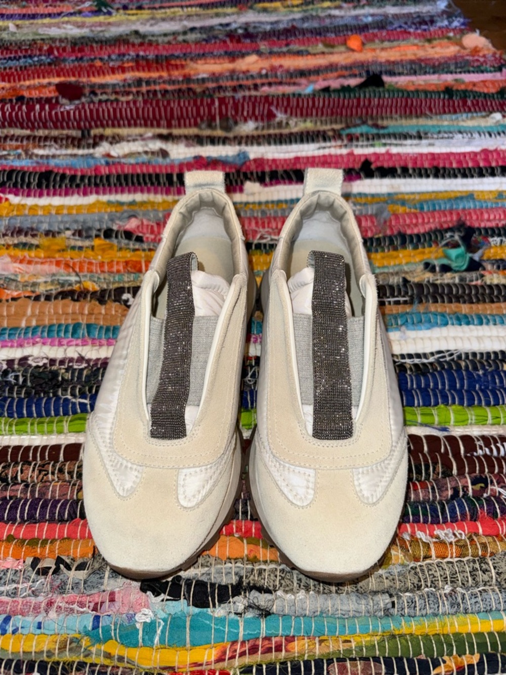 Brunello Cucinelli Women’s Monili Embellish Leather Slip On Shoes US6.5/EU36.5 - Picture 5 of 10
